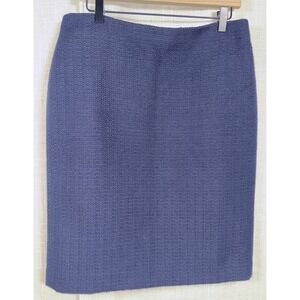 Talbots Tweed A-Line Skirt Women's 10 Navy‎ Blue Lined Career